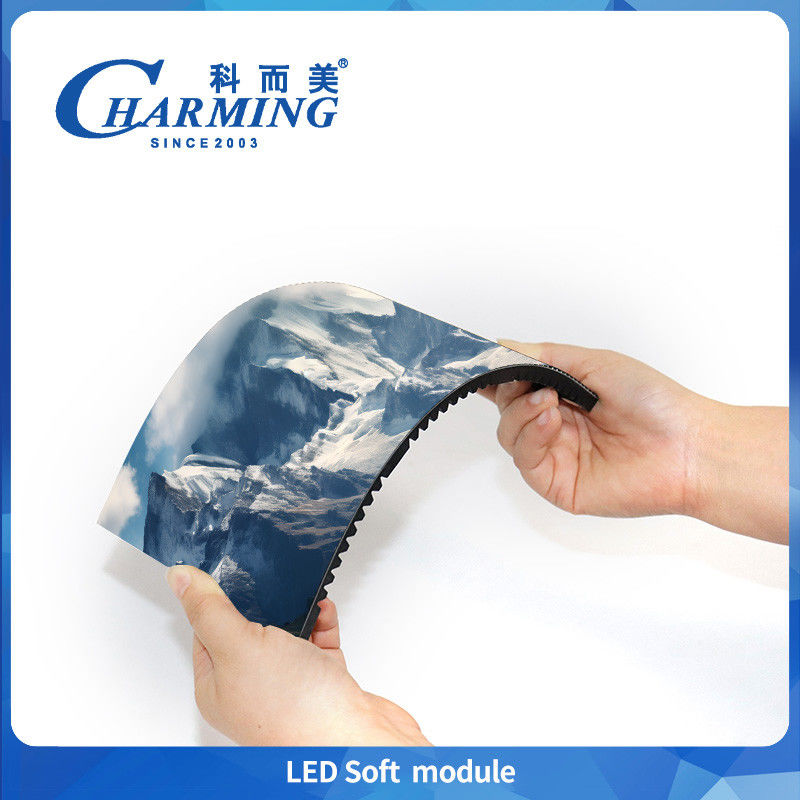 P3 P3.076 P4 Indoor Led Soft Module Low Power Low Heat Fixed Installation untuk Wave Screen dan Ribbon Screen