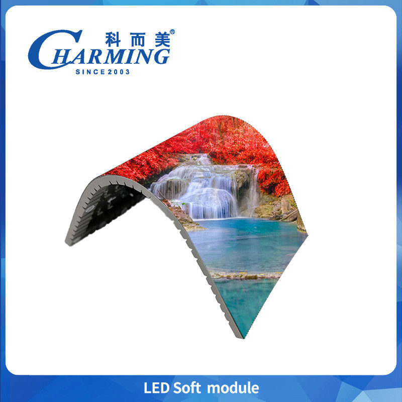 P1.86-P4 Indoor LED Display Soft Module 4K Maksimum Bending Hingga 135° Untuk Commercial Advertising Display