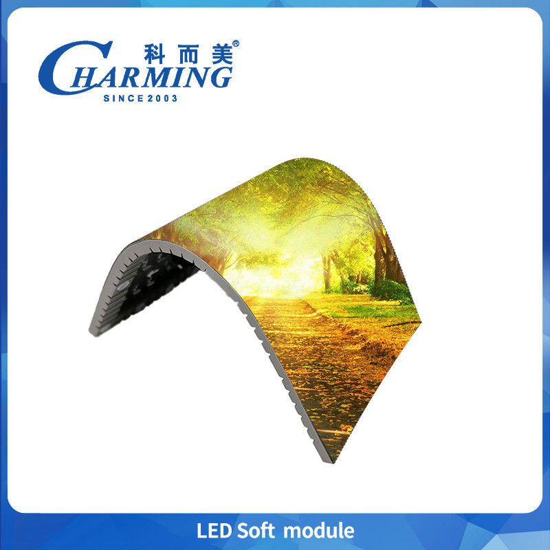 Indoor Led Soft Module P2 P2.5 P3 Ip40 Tingkat Perlindungan Seamless Splicing 4k High Definition Display Untuk Layar Silinder