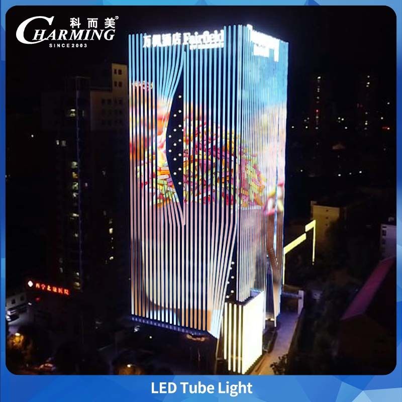 Lampu Tabung LED Tahan Air Luar Ruangan IP65 SMD5050 Bahan Aluminium Untuk Garis Besar Bangunan Besar Komersial