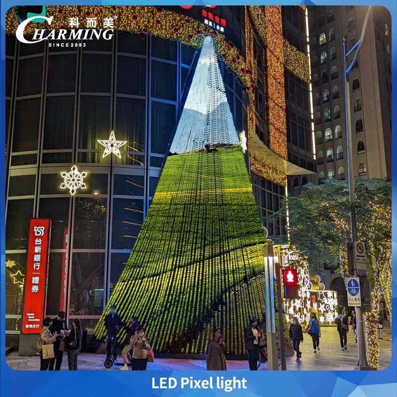 Lampu Pixel LED yang Menawan Dengan Lanjutan Titik Henti RGB Dapat Mencapai Sudut 180° Untuk Pencahayaan Arsitektur Bangunan