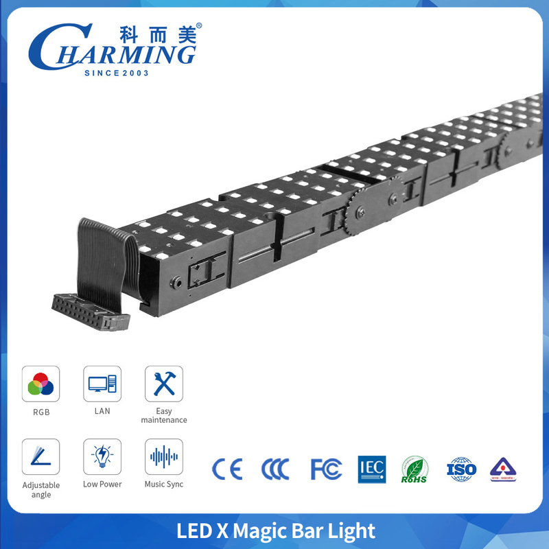 140° Sudut Tampilan PC Bahan kerak RGB Umur Panjang Berwarna-warni Terpesona Led Magic Bar Light