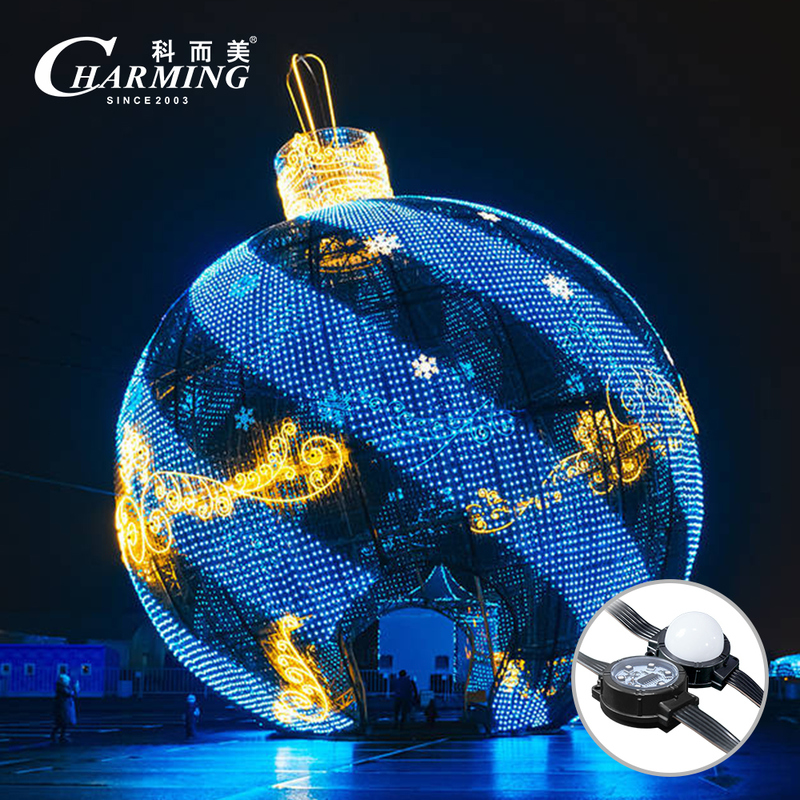 CM-40C Cahaya piksel bercahaya tinggi φ40x15.2mm RGB IP66 PC Shell Ideal untuk Billboard & Bridge Lighting