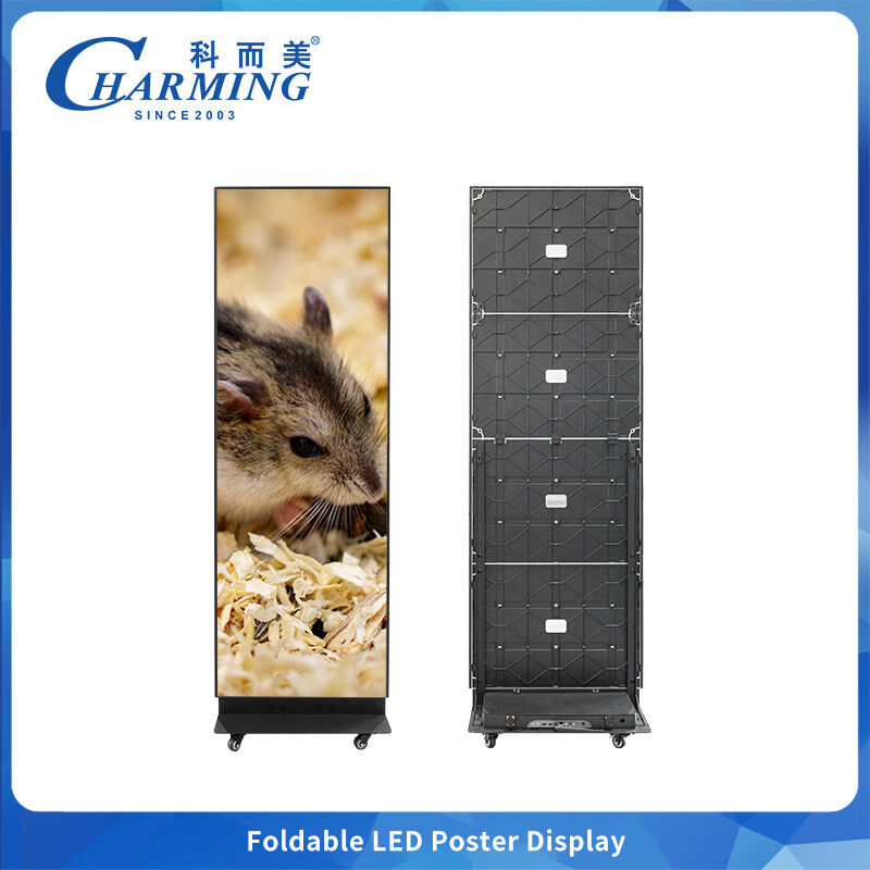High Refresh Rate Foldable LED Poster Screen dengan Teknologi GOB dan Kontrol Ponsel Cerdas untuk Dinding Video Luar Ruang