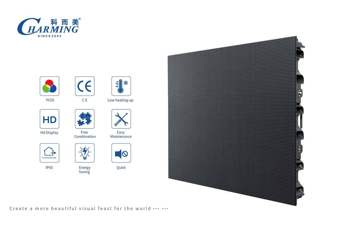 IP65 ALUMINUM ALLOY waterproof OUT DOOR LED VIDEO Display Screen P4 Tingkat abu-abu tinggi 7680HZ