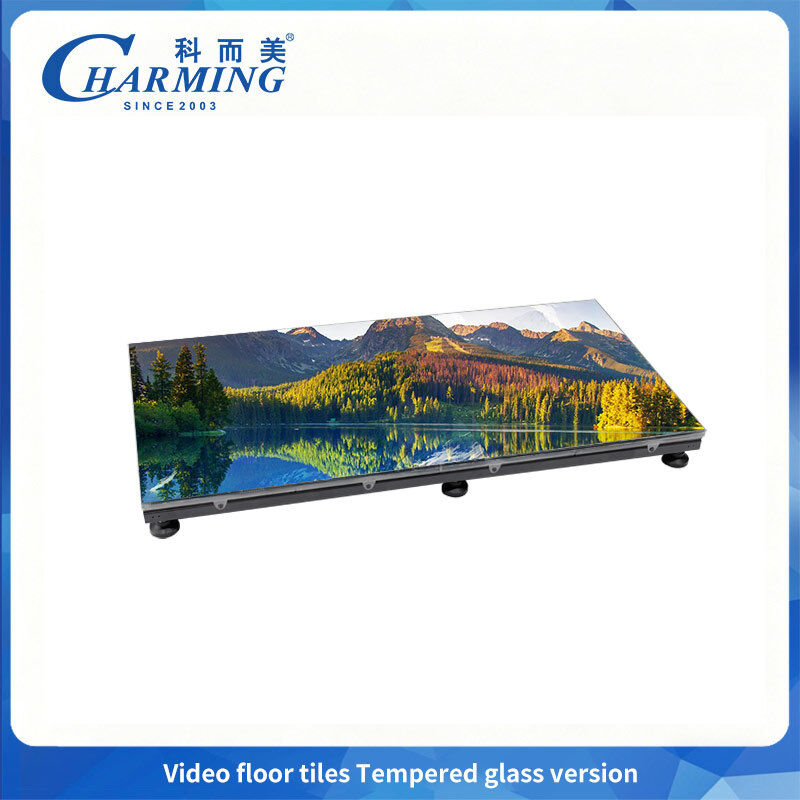Trek pra-desain baru P2.6 Lantai Dansa LED Kaca Tempered Memberikan perlindungan 360°