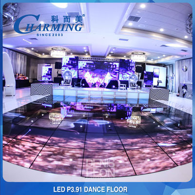 Waterproof IP65 LED Lantai Jubin Panel Layar RGB Full Color 3840Hz, Ideal untuk Weeding pertunjukan tari
