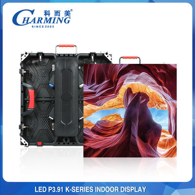Penyewaan Praktis Layar LED Tetap Dalam Ruangan P3.91 Dengan Pegangan Karet