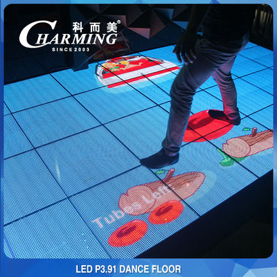 Antiwear IP53 Lantai Dansa Layar LED Bawah Tanah Kaca Tempered