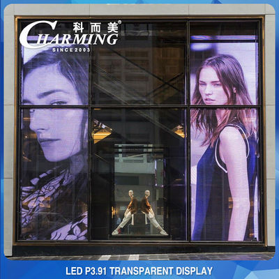 Ultrathin Crashproof LED Video Wall Transparan 256x64 Tahan Lama