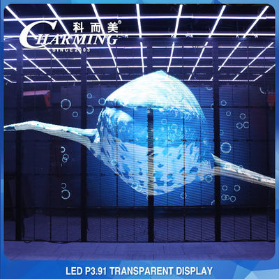 Layar Dinding Video LED Transparan Luar Ruangan 230W IP65 Tahan Air