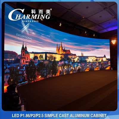 Tampilan Layar LED P1.86 P2.5 P2 Indoor Praktis Anti Tabrakan