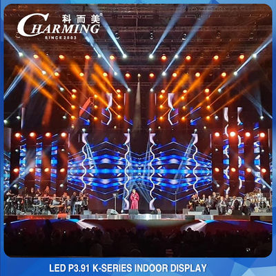 Tampilan Dinding Video LED Luar Panggung RGB P3.91 Resolusi 256x128