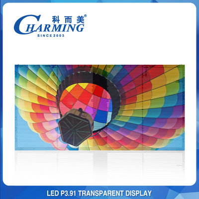 RGB Ringan P3.91 Layar LED Transparan Indoor Outdoor Gambar Jernih