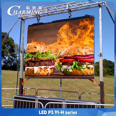 P3.91 Panel LED Luar Video Wall Display Dengan Aluminium Alloy Cabinet