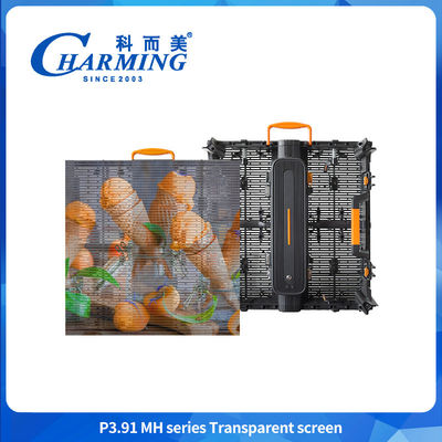 P3.91 IP65 Tampilan Led Video Tembok Transparan Luar Ruang 500*500mm