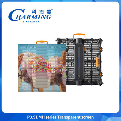 Transparansi Tinggi P3.91 LED Video Wall Efek Hidup Transparan LED Tampilan Luar Ruang Layar Untuk Windows Kaca Iklan
