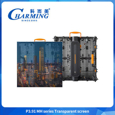 Waterproof IP65 P3.91 Iklan Video Panel Tembok Tampilan LED Layar kuat LED tampilan transparan