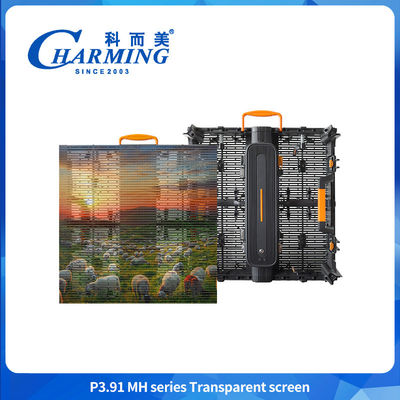 Pencahayaan Tinggi Tampilan Layar LED Transparan IP65 Waterproof LED Tembok Video Transparan