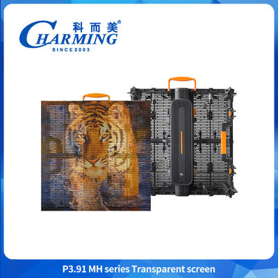 500*500mm P3.91 Led Transparan Screen Mall Shopping Screen Iklan Layar dinding LED