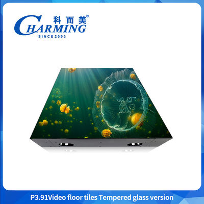 P3.91 LED Video Floor Tiles, Easy Maintenance LED Floor Tile Display Desain Warna-warni LED Floor Tile Display