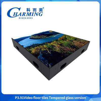 P3.9 LED lantai dansa ubin resolusi tinggi 500 * 500mm Dengan disipasi panas yang baik