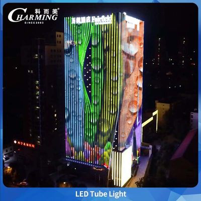 Lampu Tabung LED RGB U38 DC24V Sudut Pandang 140° untuk Proyek Luar Ruangan