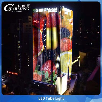 U38 Tube Light Waterproof Building Elevation DC24V Aluminium Desain kabel tak terlihat
