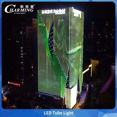 RGB lebih dari 50000 jam umur fasad lampu led untuk dekorasi hotel luar kontur