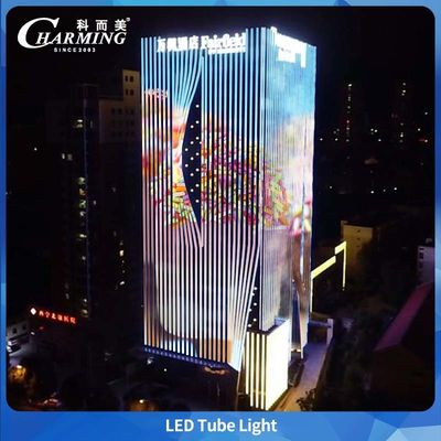 Lampu Tabung LED Tahan Air Luar Ruangan IP65 SMD5050 Bahan Aluminium Untuk Garis Besar Bangunan Besar Komersial