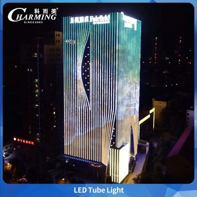 Lampu Tabung RGB U38 1000/500*38*58MM Lulus Sertifikasi 3C dan CE Untuk Bangunan Luar Ruangan Perawatan Mudah
