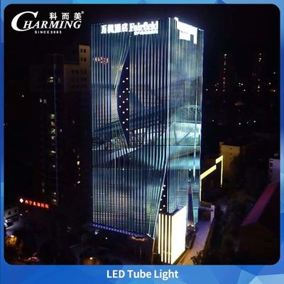 Lampu Tabung LED Tahan Air Luar Ruangan SMD5050 IP65 Aluminium Untuk Bangunan Besar Komersial