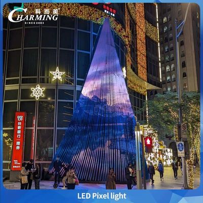 Lampu Pixel LED Pohon Natal Tahan Air Luar Ruangan RGB IP65 SMD3535 untuk Pencahayaan Fasad