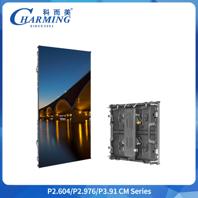 Layar LED luar P3.91 IP65 500x1000mm RGB Pinjaman layar bentuk