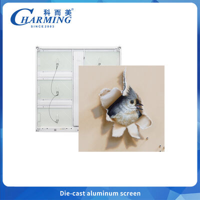 Layar LED luar P6 Ringan dan ringan untuk iklan dengan tulang rusuk dissipation panas arc sudut splicing