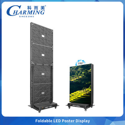Led Lipat Poster Screen P1.86 Lipat Penggunaan dalam ruangan bisa bergerak dengan roda