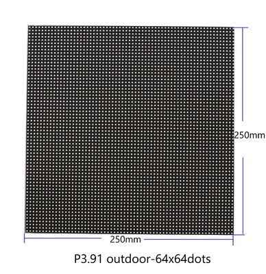 P3.91 Dot Matrix Modul Tampilan LED 64x64 Dots 250mm X 250mm 5V Input Penuh Warna