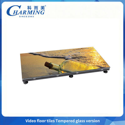 Layar LED Lantai Dansa 65536 Titik/33a1 P3.91 dengan Versi Kaca Tempered 14-16 Bit Tingkat Abu-abu