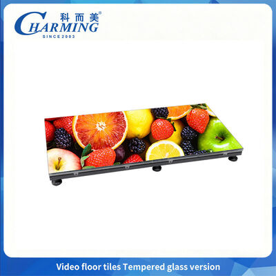 Layar LED lantai interaktif dengan bantalan beban kaca tempered tebal 8 mm dan pitch piksel P3.91 untuk pertunjukan panggung